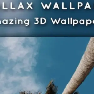 Mô tả hình ảnh: Hình ảnh hiển thị giao diện ứng dụng Parallax 3D Wallpapers với một hình nền 3D đẹp mắt.