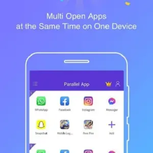 Mô tả hình ảnh: Giao diện ứng dụng Parallel App với các ứng dụng được nhân bản.