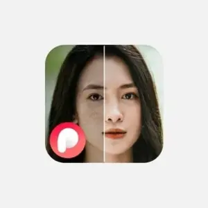 Mô tả ảnh: Giao diện ứng dụng Peachy với các tính năng chỉnh sửa khuôn mặt.