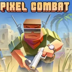 Mô tả hình ảnh: Giao diện game Pixel Combat với nhân vật đang chiến đấu với zombie
