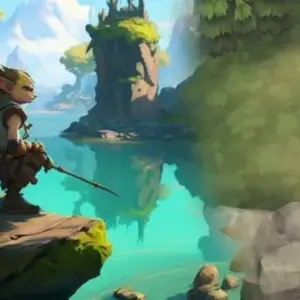 Mô tả hình ảnh: Hình ảnh giao diện game Portal Ranger với nhân vật chính đang chiến đấu với quái vật