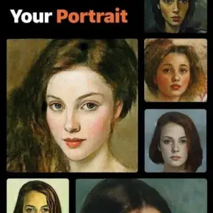 Mô tả ảnh: Giao diện ứng dụng PortraitAI với bức chân dung theo phong cách cổ điển.