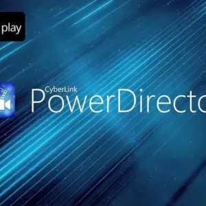 Mô tả ảnh: Giao diện chính của ứng dụng PowerDirector với các công cụ chỉnh sửa video chuyên nghiệp.