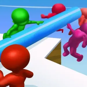 Mô tả hình ảnh về game Push'em all với nhân vật chính đang đẩy kẻ thù