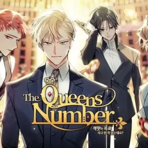 Mô tả hình ảnh: Hình ảnh giới thiệu game Queens Number với nhân vật nữ chính và các chàng trai