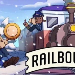 Mô tả hình ảnh: Giao diện game Railbound với các toa tàu đầy màu sắc trên đường ray.