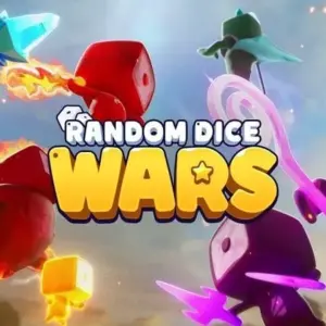 Mô tả hình ảnh: Giao diện game Random Dice: Wars với hình ảnh xúc xắc đầy màu sắc