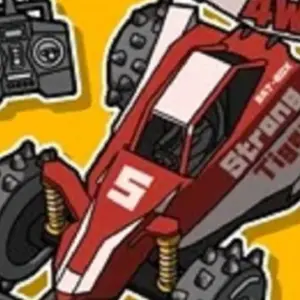 Mô tả hình ảnh: Giao diện game RC Racing 3D với một chiếc xe đua màu đỏ đang chuẩn bị xuất phát.