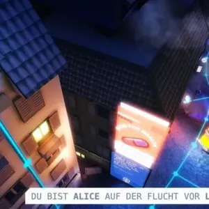 mô tả hình ảnh: Hình ảnh gameplay của (re)format Z với nhân vật chính Alice đang ẩn nấp
