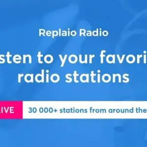 Mô tả ảnh: Giao diện ứng dụng Replaio với danh sách các kênh radio.
