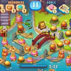Mô tả hình ảnh: Giao diện game Rescue Dash với hình ảnh hoạt hình vui nhộn, màu sắc tươi sáng.