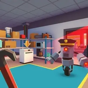 Mô tả hình ảnh: Giao diện game Robbery Madness 2 với nhân vật chính đang chuẩn bị đột nhập