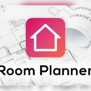Mô tả ảnh: Giao diện ứng dụng Room Planner với hình ảnh một căn phòng được thiết kế hiện đại