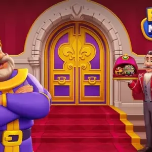 Mô tả hình ảnh: Giao diện game Royal Match với các khối hình nhiều màu sắc