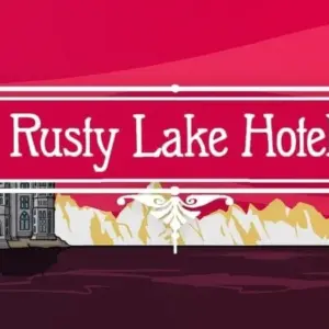 Alt text: Hình ảnh giới thiệu game Rusty Lake Hotel với khung cảnh u ám, bí ẩn của khách sạn bên hồ.