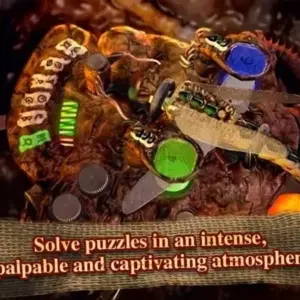 Alt text: Hình ảnh giao diện game Sanitarium với khung cảnh u ám, một nhân vật đang đứng giữa màn hình.