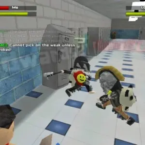 Mô tả hình ảnh: Giao diện game School of Chaos với nhân vật chính giữa sân trường