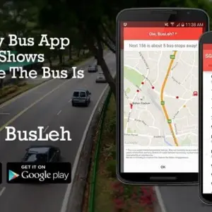 Mô tả hình ảnh: Giao diện ứng dụng SG BusLeh trên điện thoại