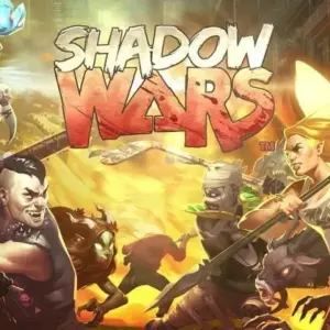 mô tả hình ảnh: Giao diện chính game Shadow Wars với hình ảnh một con quái vật mạnh mẽ
