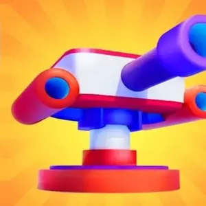 mô tả hình ảnh: Giao diện game Shooting Towers với các tháp súng đang bắn hạ quái vật