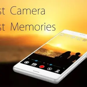 Mô tả ảnh: Giao diện ứng dụng Silent Camera với nút chụp ảnh lớn ở giữa.