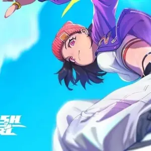 Mô tả hình ảnh: Doris, nhân vật chính trong game Slash & Girl, đang chuẩn bị chiến đấu