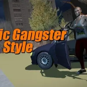 Mô tả hình ảnh: Hình ảnh quảng bá game Slavic Gangster Style với nhân vật chính trong trang phục đậm chất Nga.