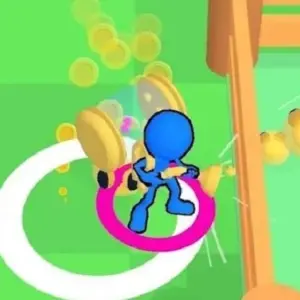 Mô tả hình ảnh: Giao diện game Slime Farmer với nhân vật chính đang hút slime