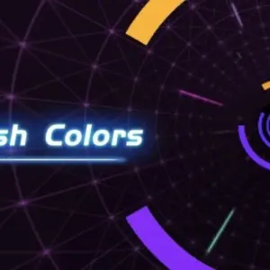 Smash Color 3D MOD (Unlimited Money, VIP Unlocked) 1.1.51 5 Hình ảnh giao diện game Smash Color 3D với quả bóng di chuyển qua các vòng tròn màu sắc