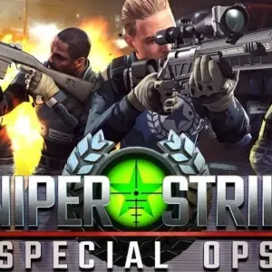 Mô tả hình ảnh: Hình ảnh game Sniper Strike với nhân vật chính đang ngắm bắn.