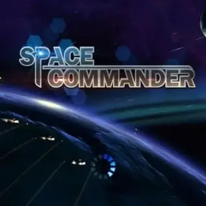 Mô tả hình ảnh: Hình ảnh game Space Commander với một phi thuyền không gian đang bay trong không gian