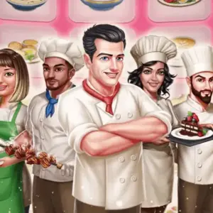 Mô tả hình ảnh: Giao diện game Star Chef với hình ảnh đồ ăn bắt mắt