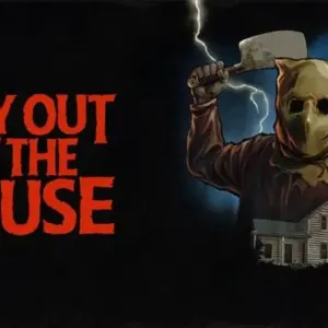 Mô tả hình ảnh: Bìa game Stay Out of the House với hình ảnh một ngôi nhà u ám