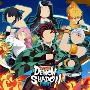 Mô tả hình ảnh: Giao diện game Stick Demon Shadow Fight với hình ảnh nhân vật chiến binh stickman.