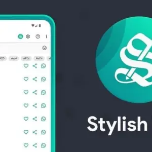 Mô tả ảnh: Giao diện ứng dụng Stylish Text với nhiều kiểu chữ khác nhau
