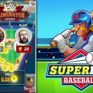 mô tả hình ảnh: Giao diện bắt đầu game Super Hit Baseball
