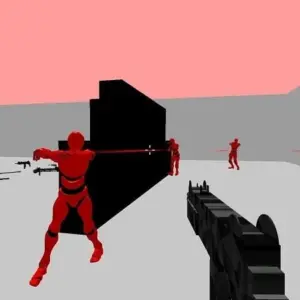 mô tả hình ảnh: Hình ảnh giới thiệu game SUPER NOT: Mobile FPS với nhân vật chính đang cầm súng