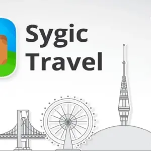 Mô tả hình ảnh: Giao diện chính của ứng dụng Sygic Travel Maps Offline với bản đồ chi tiết và các điểm du lịch nổi bật.