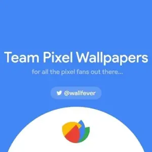 Mô tả hình ảnh: Giao diện ứng dụng Team Pixel Wallpapers với hình nền Pixel Art màu sắc