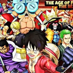 Mô tả ảnh: Hình ảnh giao diện game The Age of Pirates The Sea với hình ảnh nhân vật Luffy