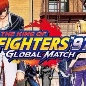 Mô tả hình ảnh: Giao diện chính của trò chơi THE KING OF FIGHTERS ’97 với hình ảnh các nhân vật nổi bật.