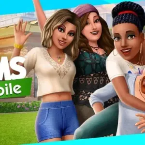 Mô tả ảnh: Hình ảnh giao diện bắt đầu game The Sims Mobile