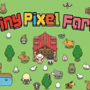 Mô tả ảnh: Giao diện game Tiny Pixel Farm với đồ họa pixel đáng yêu.