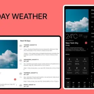 Mô tả ứng dụng Today Weather trên điện thoại