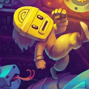 Mô tả hình ảnh: Giao diện game Tomb of the Mask với nhân vật đeo mặt nạ đang leo tường trong mê cung
