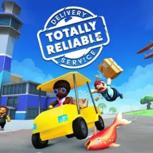 Mô tả hình ảnh: Giao diện game Totally Reliable Delivery với nhân vật đang vận chuyển hàng