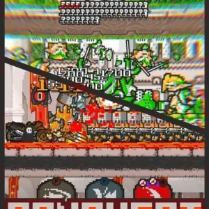 Mô tả hình ảnh: Chiến binh trong game Tower Breaker đang tấn công kẻ thù