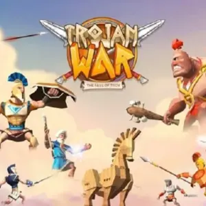 Mô tả hình ảnh: Hình ảnh gameplay của Trojan War: Sparta Warriors với cảnh quân đội Sparta đang chiến đấu.