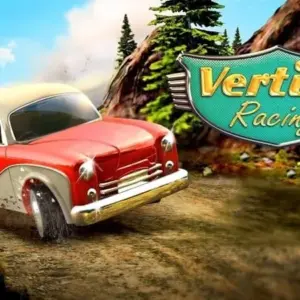 Mô tả hình ảnh: Giao diện game Vertigo Racing với một chiếc xe cổ điển đang di chuyển trên đường đua.
