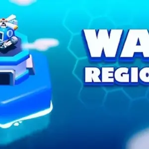 Mô tả hình ảnh: Giao diện game War Regions với chiến trường và quân đội